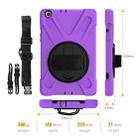 For Samsung Tab A 8.0(2019) T290 / T295 Shockproof Colorful Silicone + PC Protective Case with Holder & Hand Grip Strap(Purple) - 2