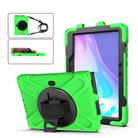 For Samsung Galaxy Tab Active Pro T540 / T545 / Tab Active4 Pro Shockproof Colorful Silicone + PC Protective Case with Holder & Hand Grip Strap(Green) - 2