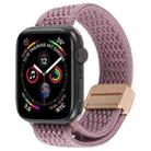 For Apple Watch 46mm / 49mm / 45mm / 44mm Magnetic Buckle Breathable Knitted Nylon Watch Band(Smoky Purple) - 1