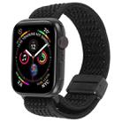 For Apple Watch 46mm / 49mm / 45mm / 44mm Magnetic Buckle Breathable Knitted Nylon Watch Band(Black) - 1