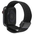 For Apple Watch 46mm / 49mm / 45mm / 44mm Magnetic Buckle Breathable Knitted Nylon Watch Band(Black) - 2