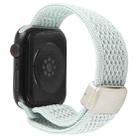 For Apple Watch 46mm / 49mm / 45mm / 44mm Magnetic Buckle Breathable Knitted Nylon Watch Band(Light Mint) - 2