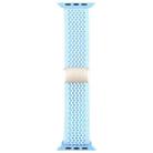 For Apple Watch 46mm / 49mm / 45mm / 44mm Magnetic Buckle Breathable Knitted Nylon Watch Band(Light Blue) - 3