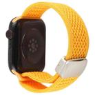 For Apple Watch 46mm / 49mm / 45mm / 44mm Magnetic Buckle Breathable Knitted Nylon Watch Band(Yellow-Orange) - 2