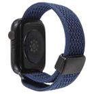 For Apple Watch 46mm / 49mm / 45mm / 44mm Magnetic Buckle Breathable Knitted Nylon Watch Band(Dark Blue) - 2