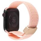For Apple Watch 46mm / 49mm / 45mm / 44mm Magnetic Buckle Breathable Knitted Nylon Watch Band(Dark Pink Sand) - 2