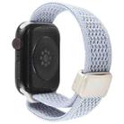 For Apple Watch 42mm / 41mm / 40mm / 38mm Magnetic Buckle Breathable Knitted Nylon Watch Band(Pearl Grey) - 2