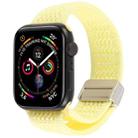 For Apple Watch 42mm / 41mm / 40mm / 38mm Magnetic Buckle Breathable Knitted Nylon Watch Band(Light Yellow) - 1
