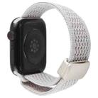 For Apple Watch 42mm / 41mm / 40mm / 38mm Magnetic Buckle Breathable Knitted Nylon Watch Band(Pearl White) - 2