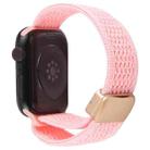 For Apple Watch 42mm / 41mm / 40mm / 38mm Magnetic Buckle Breathable Knitted Nylon Watch Band(Bright Pink) - 2
