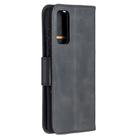 For Samsung Galaxy S20 FE 5G / S20 Lite Lambskin Texture Pure Color Horizontal Flip PU Leather Case with Holder & Card Slots & Wallet & Lanyard(Black) - 3