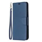 For Samsung Galaxy S20 FE 5G / S20 Lite Lambskin Texture Pure Color Horizontal Flip PU Leather Case with Holder & Card Slots & Wallet & Lanyard(Blue) - 2