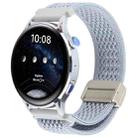 20mm Magnetic Buckle Breathable Knitted Nylon Watch Band(Pearl Grey) - 1