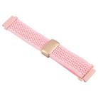 20mm Magnetic Buckle Breathable Knitted Nylon Watch Band(Bright Pink) - 3