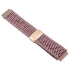 20mm Magnetic Buckle Breathable Knitted Nylon Watch Band(Dark Purple) - 3