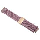 22mm Magnetic Buckle Breathable Knitted Nylon Watch Band(Smoky Purple) - 3