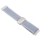 22mm Magnetic Buckle Breathable Knitted Nylon Watch Band(Pearl Grey) - 3