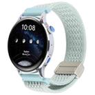 22mm Magnetic Buckle Breathable Knitted Nylon Watch Band(Light Mint) - 1