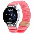 22mm Magnetic Buckle Breathable Knitted Nylon Watch Band(Pink) - 1