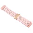 22mm Magnetic Buckle Breathable Knitted Nylon Watch Band(Pink Sand) - 3