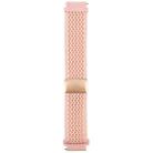 22mm Magnetic Buckle Breathable Knitted Nylon Watch Band(Dark Pink Sand) - 2