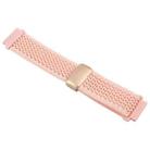 22mm Magnetic Buckle Breathable Knitted Nylon Watch Band(Dark Pink Sand) - 3