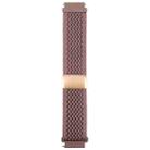 22mm Magnetic Buckle Breathable Knitted Nylon Watch Band(Dark Purple) - 2