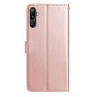 For Samsung Galaxy F16 Rose Flower Embossing Pattern Leather Phone Case(Rose Gold) - 3