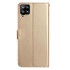 For Samsung Galaxy M32 Rose Flower Embossing Pattern Leather Phone Case(Gold) - 3