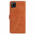 For Samsung Galaxy M32 Rose Flower Embossing Pattern Leather Phone Case(Brown) - 3