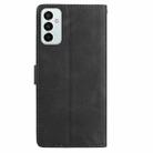 For Samsung Galaxy M52 Rose Flower Embossing Pattern Leather Phone Case(Black) - 3