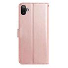 For Samsung Galaxy F06 Rose Flower Embossing Pattern Leather Phone Case(Rose Gold) - 3