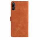 For Samsung Galaxy F06 Rose Flower Embossing Pattern Leather Phone Case(Brown) - 3