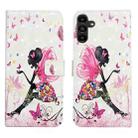 For Samsung Galaxy A17 5G Oil Embossed 3D Drawing Leather Phone Case(Flower Fairy) - 1