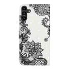 For Samsung Galaxy A17 5G Oil Embossed 3D Drawing Leather Phone Case(Lace Flower) - 3