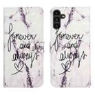 For Samsung Galaxy A17 5G Oil Embossed 3D Drawing Leather Phone Case(Words Marble) - 1