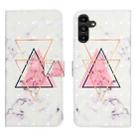 For Samsung Galaxy A17 5G Oil Embossed 3D Drawing Leather Phone Case(Triangular Marble) - 1