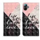 For Samsung Galaxy A07 5G Oil Embossed 3D Drawing Leather Phone Case(Stitching Marble) - 1