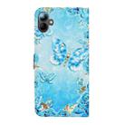 For Samsung Galaxy A07 5G Oil Embossed 3D Drawing Leather Phone Case(Blue Butterflies) - 3