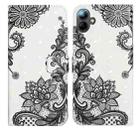 For Samsung Galaxy A07 5G Oil Embossed 3D Drawing Leather Phone Case(Lace Flower) - 1