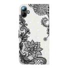 For Samsung Galaxy A07 5G Oil Embossed 3D Drawing Leather Phone Case(Lace Flower) - 3