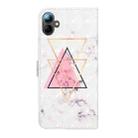 For Samsung Galaxy A07 5G Oil Embossed 3D Drawing Leather Phone Case(Triangular Marble) - 3
