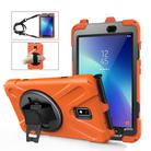 For Samsung Galaxy Tab Active 2 8.0 T390/T395/T397 Shockproof Colorful Silicone + PC Protective Case with Holder & Hand Grip Strap & Pen Slot(Orange) - 1