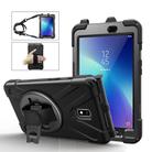For Samsung Galaxy Tab Active 2 8.0 T390/T395/T397 Shockproof Colorful Silicone + PC Protective Case with Holder & Hand Grip Strap & Pen Slot(Black) - 1