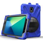 For Samsung Galaxy Tab Active 2 8.0 T390/T395/T397 Shockproof Colorful Silicone + PC Protective Case with Holder & Hand Grip Strap & Pen Slot(Blue) - 2