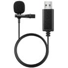 USB Interface Lavalier Microphone for Laptop Live Conference Recording, Length:2m - 1