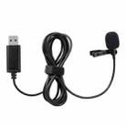 USB Interface Lavalier Microphone for Laptop Live Conference Recording, Length:2m - 2
