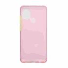 For Samsung Galaxy A21s Color Button Translucent Frosted TPU Four-corner Airbag Shockproof Case(Pink) - 1