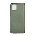 For Samsung Galaxy A81 Color Button Translucent Frosted TPU Four-corner Airbag Shockproof Case(Dark Green) - 1