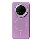 For Huawei Mate 70 Pro / 70 Pro+ Thin Circle MagSafe Litchi Grain TPU Phone Case(Sunset Purple) - 1